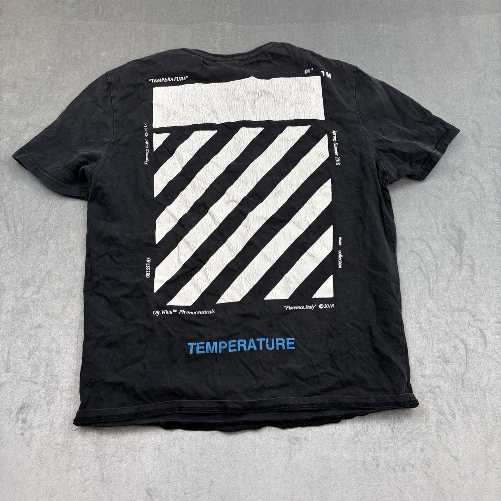 2018 Off-White Temperature T-shirt Pharmaceuticals Men's Size Medium